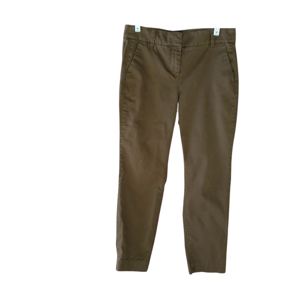 J. Crew Pants - J. Crew Brown Mid Rise Slim Fit Cameron Ankle Pants Size 6